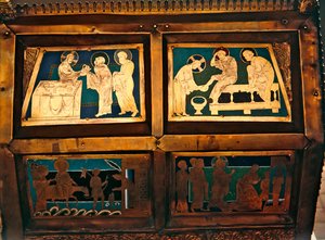 Die Auferweckung des Lazarus, Detail des Schreins von St. Markus, ca. 1210-30
