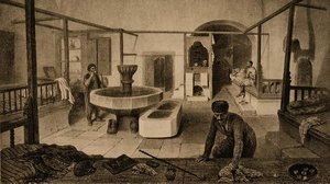 Der Ruheraum der Tartar-Bäder, veröffentlicht von Auguste Bry von French School