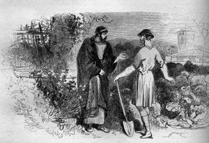 Der römische Kaiser Diokletian (245-313) in Salona von French School