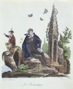 Die Romantiker, graviert von Montoux und Cheyere von French School