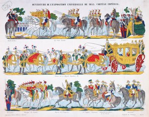Der königliche Zug bei der Eröffnung der Weltausstellung 1855