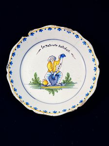 Der zufriedene Patriot Teller von French School