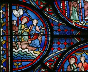 Das St. Thomas Fenster: Ankunft in Indien mit Abbanes