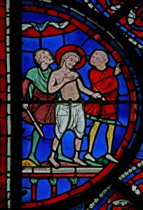 Das St. Thomas Fenster: Von zwei Wachen abgeführt von French School