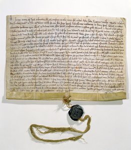 Die Statuten der Universität Paris, erstellt und gewährt von Kardinal Robert de Courson, päpstlicher Legat, im August 1215