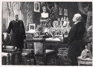 Das Arbeitszimmer von Kaiser Wilhelm I. (1797-1888) König von Preußen und Kaiser von Deutschland von French School
