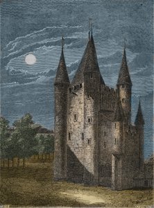 Der Tempel, eine mittelalterliche Festung in Paris - La Tour du Temple, Ort der Inhaftierung der königlichen Familie von French School