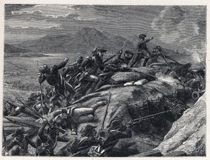 Der Terror während der Französischen Revolution: die Belagerung von Toulon von September bis Dezember 1793 durch die Truppen von Hauptmann Napoleon Bonaparte gegen die Stadt, die mit den englischen Kräften verbündet war von French School