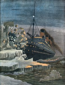 Die Titanic kollidiert mit einem Eisberg von French School