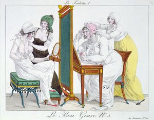 Die Toilette, aus der Serie Le Bon Genre, frühes 19. Jahrhundert von French School