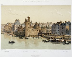Der Turm von Nesles und das Hotel de Guenegaud im Jahr 1650 - in „Paris a travers les ages“, späte 19. Jahrhundert von French School