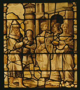 Die triumphale Rückkehr Davids, aus Notre-Dame du Val, Provins von French School