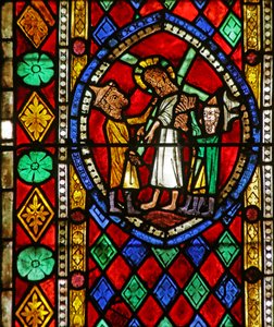 Der Kreuzweg mit Simon von Cyrene von French School