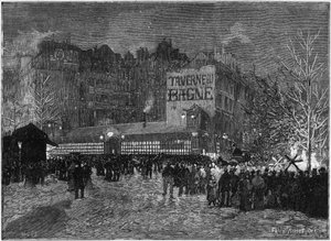Das jährliche Fest von Montmartre und die Taverne du bagne in Paris, In „Die illustre Welt“ von French School