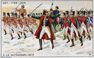 Die Armeen von Napoleon und General Michel Ney (1769-1815) (Marschall Ney) bereit, die Schlacht von Moskau (auch Schlacht von Borodino) in Russland zu gewinnen