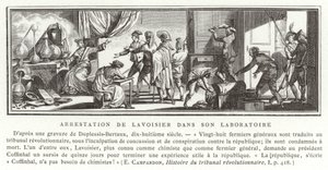 Die Verhaftung von Antoine Lavoisier in seinem Labor, 1794 von French School