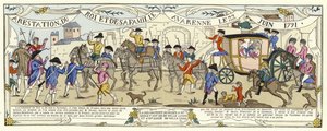 Die Verhaftung von Ludwig XVI. von Frankreich und seiner Familie, Varennes, 22. Juni 1791