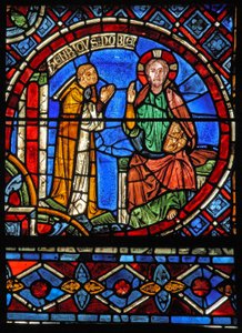 Der Stifter Henry Noblet betet vor Christus von French School