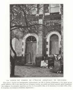 Die Tür zum Chor der Abteikirche von Solesmes, Frankreich von French School