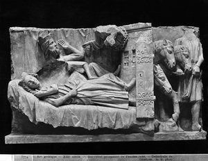 Der Traum der Magier, aus der Kathedrale von Chartres (Gipsabguss aus Stein) von French School