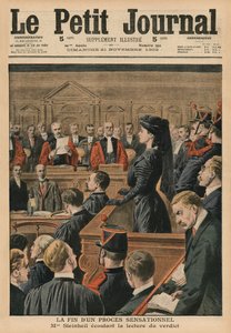 Das Ende eines sensationellen Prozesses, Marguerite Steinheil hört das Urteil, Titelillustration aus 