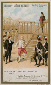 Die Hinrichtung von König Ludwig XVI. von Frankreich, 21. Januar 1793. (Chromolithografie) von French School