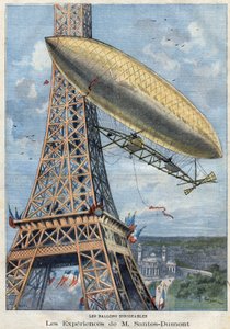Die Experimente im Luftschiffballon von Herrn Alberto Santos-Dumont von French School