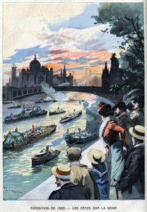 Die Feste an der Seine in Paris während der Weltausstellung 1900 - in "Le Petit Parisien"