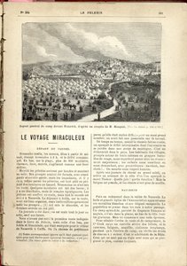 Das allgemeine Erscheinungsbild des Lagers vor Nazareth, basierend auf einer Skizze von M. Mougeot, Le Pèlerin von French School