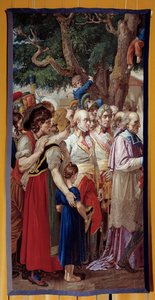 Die Übergabe der Schlüssel von Wien an Napoleon I. (1769-1821). Der Kaiser kehrte in die österreichische Hauptstadt zurück, die von Franz II. von Habsburg am 14.11.1805 verlassen wurde
