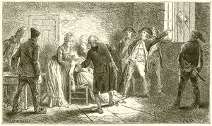 Der Kopf der Prinzessin von Lamballe der Königin gezeigt von French School