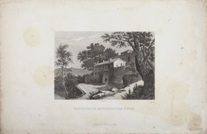 Das Haus Napoleons auf der Insel Elba, graviert von Schroeder von French School