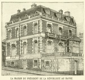 Das Haus des Präsidenten von Frankreich in Le Havre von French School