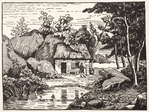 Die Hütte von J.J. Rousseau von French School