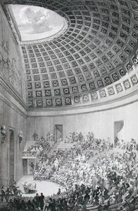 Der Hörsaal, modelliert nach dem Pantheon in Rom, aus 