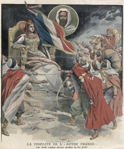 Die Loyalität der algerischen arabischen Häuptlinge zu Frankreich, Titelblatt von Le Petit Journal, 15. Dezember 1907