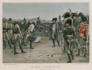 Das Treffen von Napoleon und Mack von French School