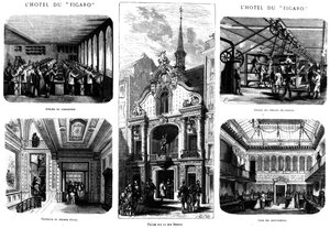 Die Büros des Figaro, 26 rue Drouot, Paris, 1874 von French School