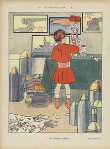 Der Palast des Friedens. Illustration für Le Rire (Farblithografie)
