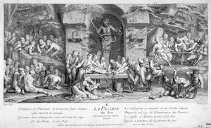 Die Leidenschaft für das Spiel, ausgedrückt durch Satyrspieler von French School