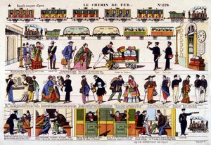 Die Eisenbahn, Bild von Epinal aus dem 19. Jahrhundert
