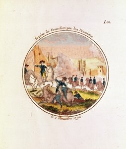 Die Rückeroberung von Frankfurt durch die Preußen, 2. Dezember 1792 von French School
