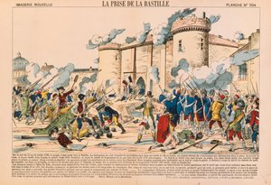 Die Einnahme der Bastille während der Französischen Revolution am 14. Juli 1789, veröffentlicht von Haguenthal, Pont-a-Mousson, 1840 von French School