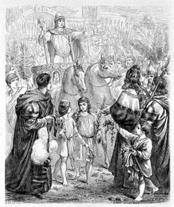 Der Triumph von Konstantin (Römischer Kaiser) - in „Geschichte der Päpste“ von French School