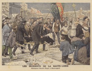 Unruhen im Departement Haute-Loire, Frankreich von French School