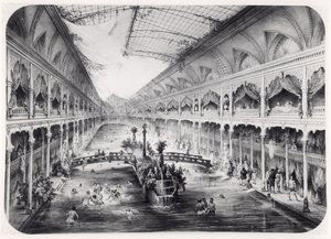 Das Wasserturnen der Champs-Elysees in Paris, 1847 von French School