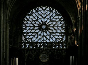 Das westliche Rosenfenster (Rosenfenster - innen) von French School