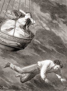 Thomas Harris, erfinderischer Londoner Wissenschaftler und Leutnant und bahnbrechender englischer Ballonfahrer, der am 25. Mai 1824 bei einem Sturz aus einem Heißluftballon ums Leben kam, aus 
