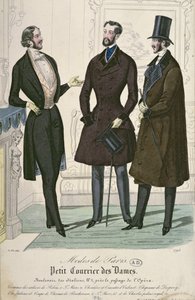 Drei elegante junge Männer, 1841 von French School