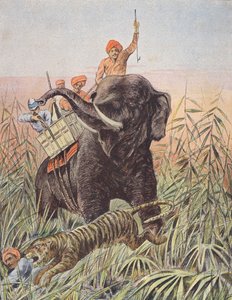 Tigerjagd, Indien von French School